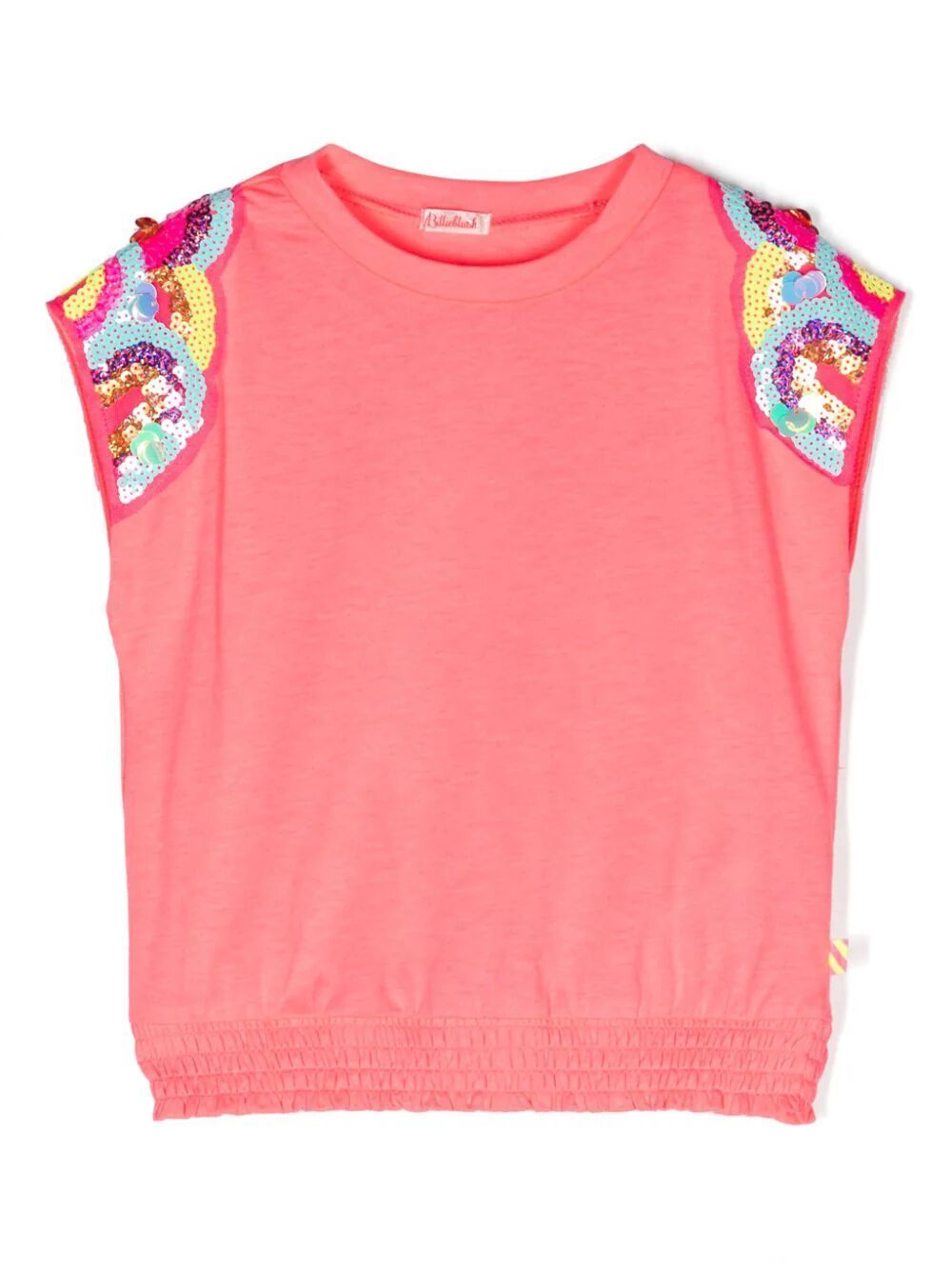 Shop Billieblush Short Sleeves T-shirt In Pink & Purple