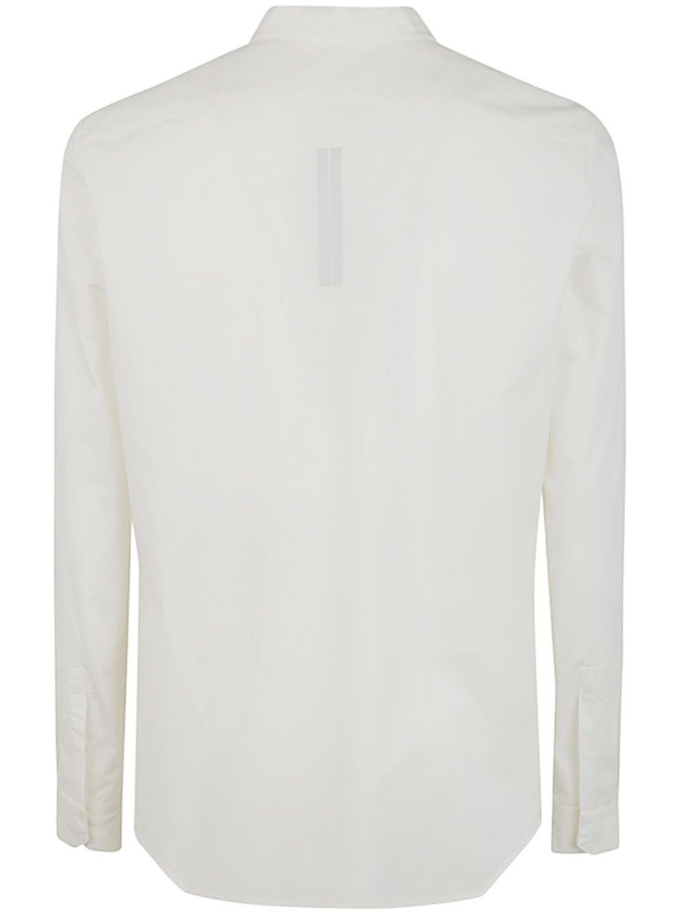 Shop Rick Owens Snap Collar Faun Shirt In White
