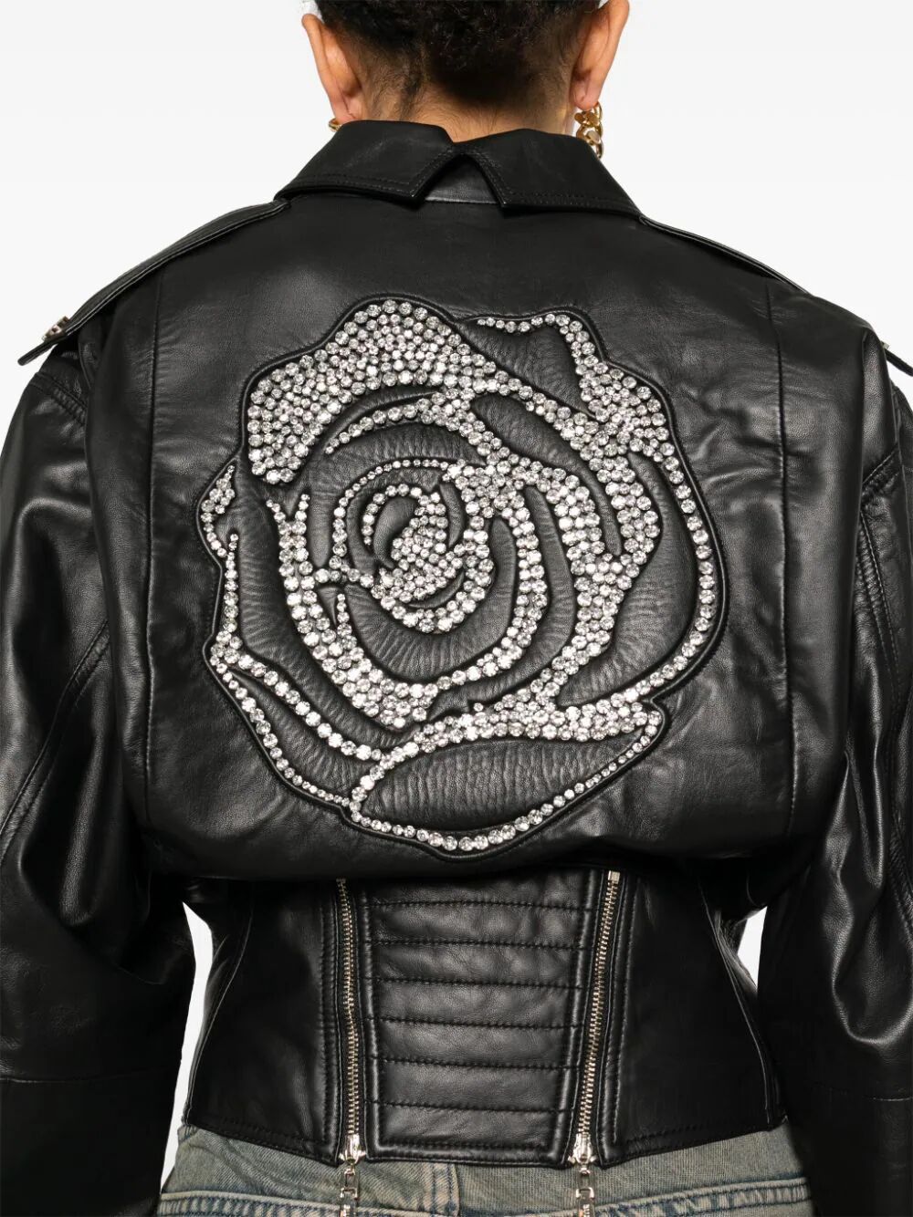 Shop Blugirl Leather Jacket In Black