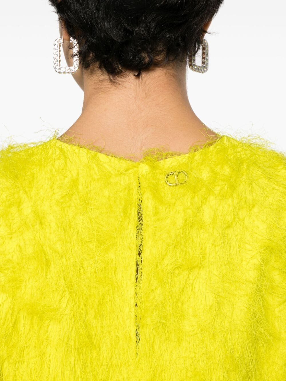 Shop Twinset Sleeveless Mini Dress With Belt In Yellow & Orange