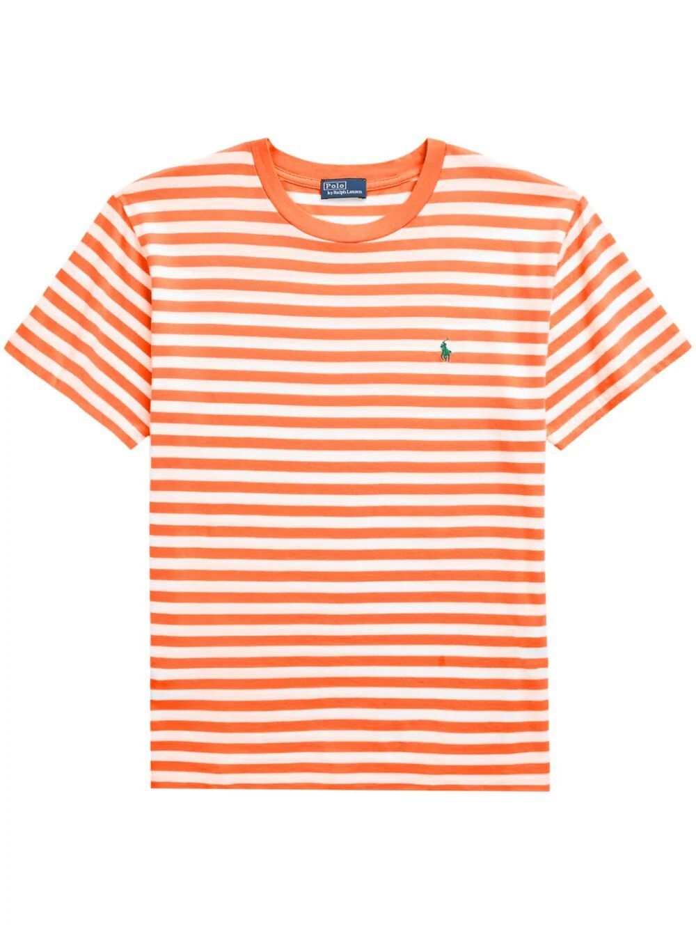Polo Ralph Lauren Crew Neck Striped T In Orange