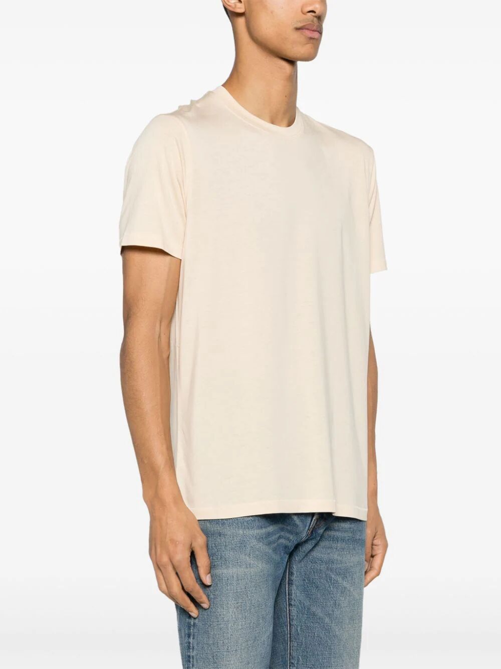 Shop Tom Ford Cut And Sewn Crew Neck T In Brown