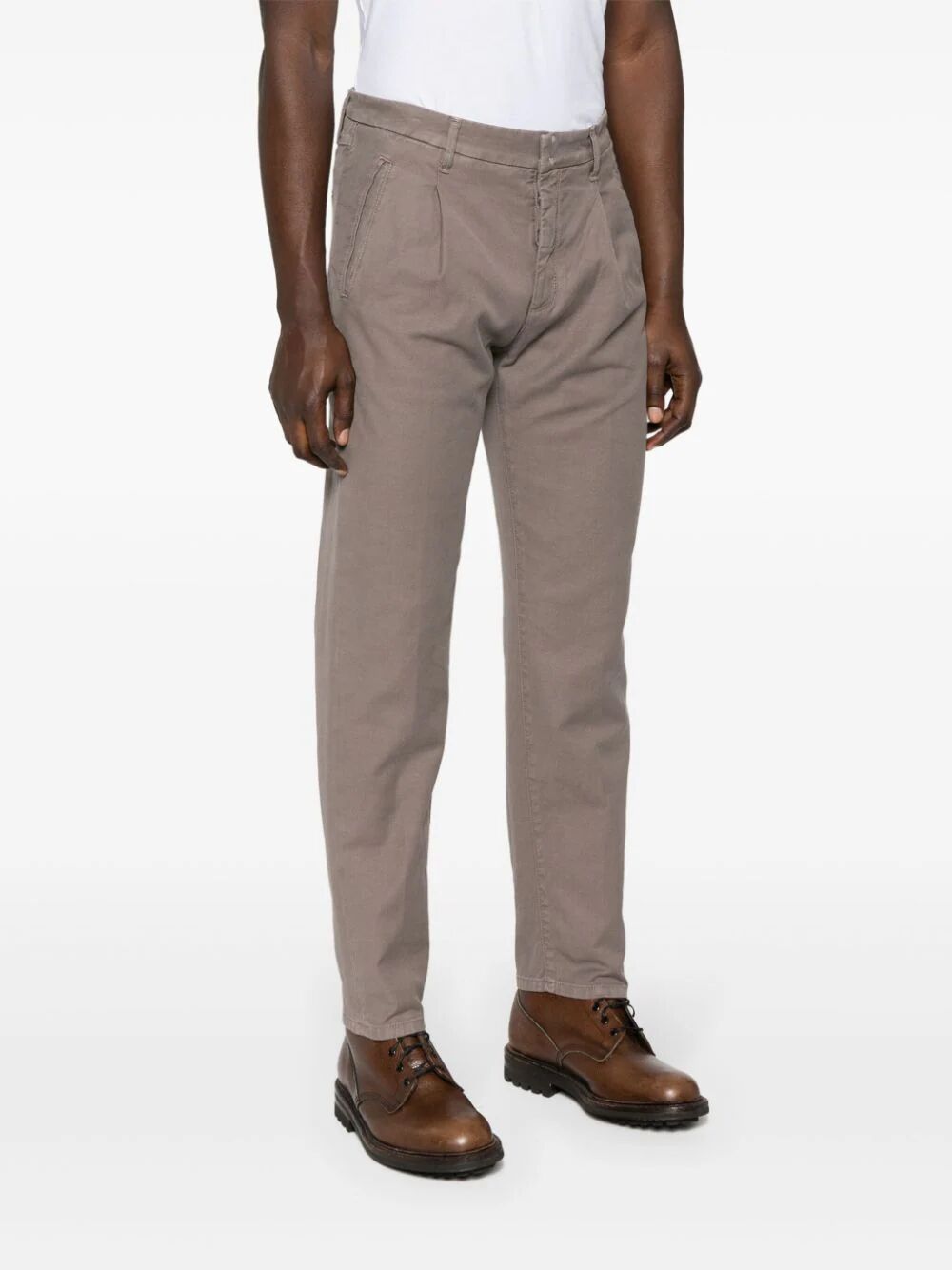 Shop Incotex Blue Division Special Straight Trouser In Brown