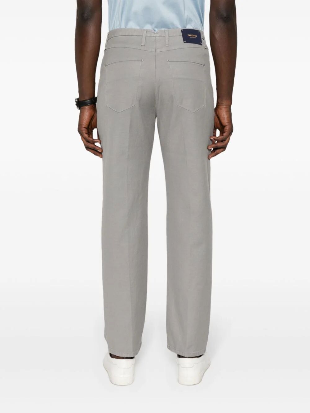 Shop Incotex Blue Division Special Straight Trouser In Grey