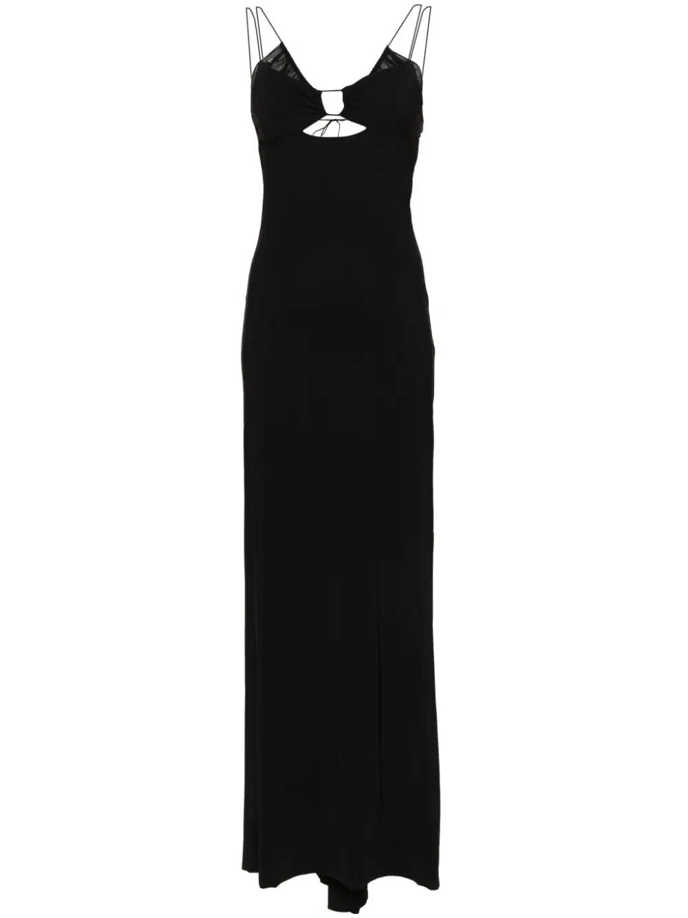 Shop Amazuìn Greta Long Dress In Black