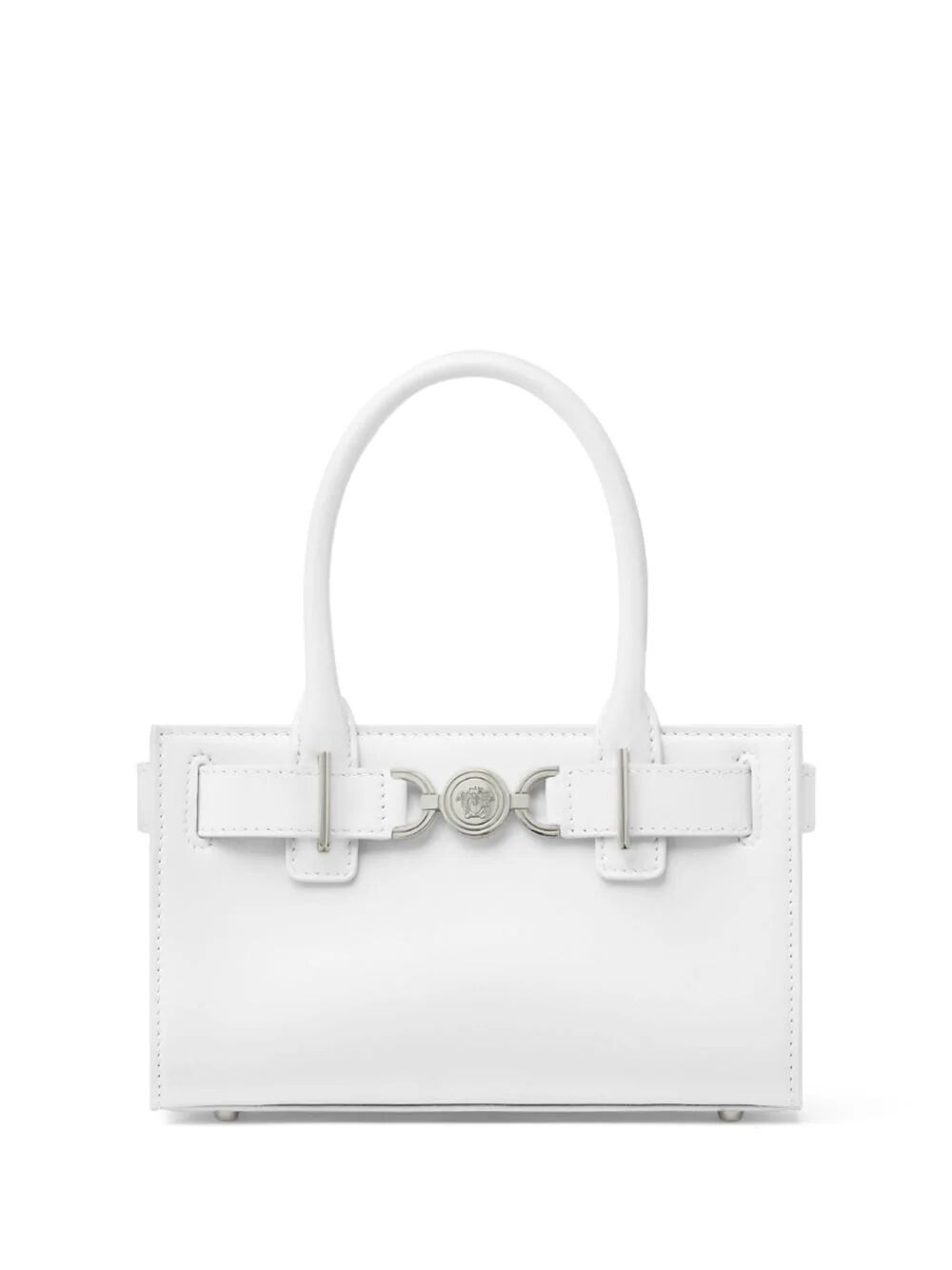 Shop Versace Small Tote In White