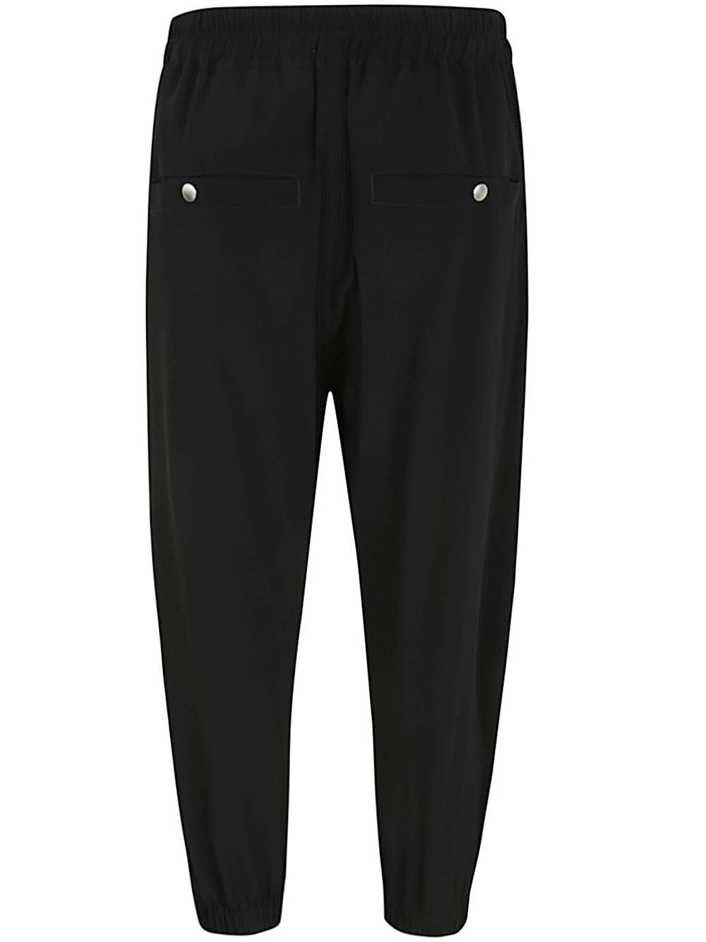 Shop Rick Owens Cropped Track Pants In Black