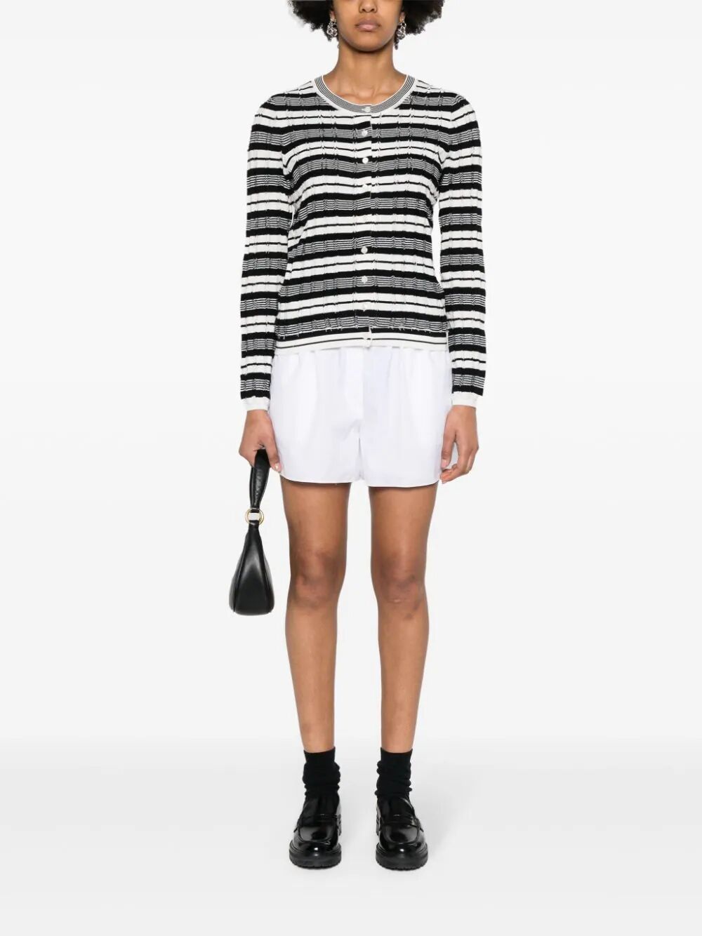 Shop Paul Smith Long Sleeves Striped Korean Sweater In White