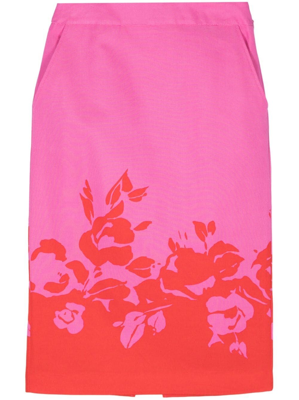 Shop Essentiel Antwerp Fairydust Placed Print Skirt In Red