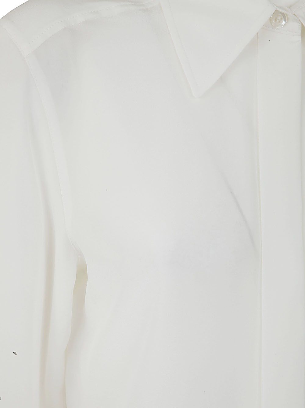 Shop Max Mara Sportmax Lelia Silk Shirt In White