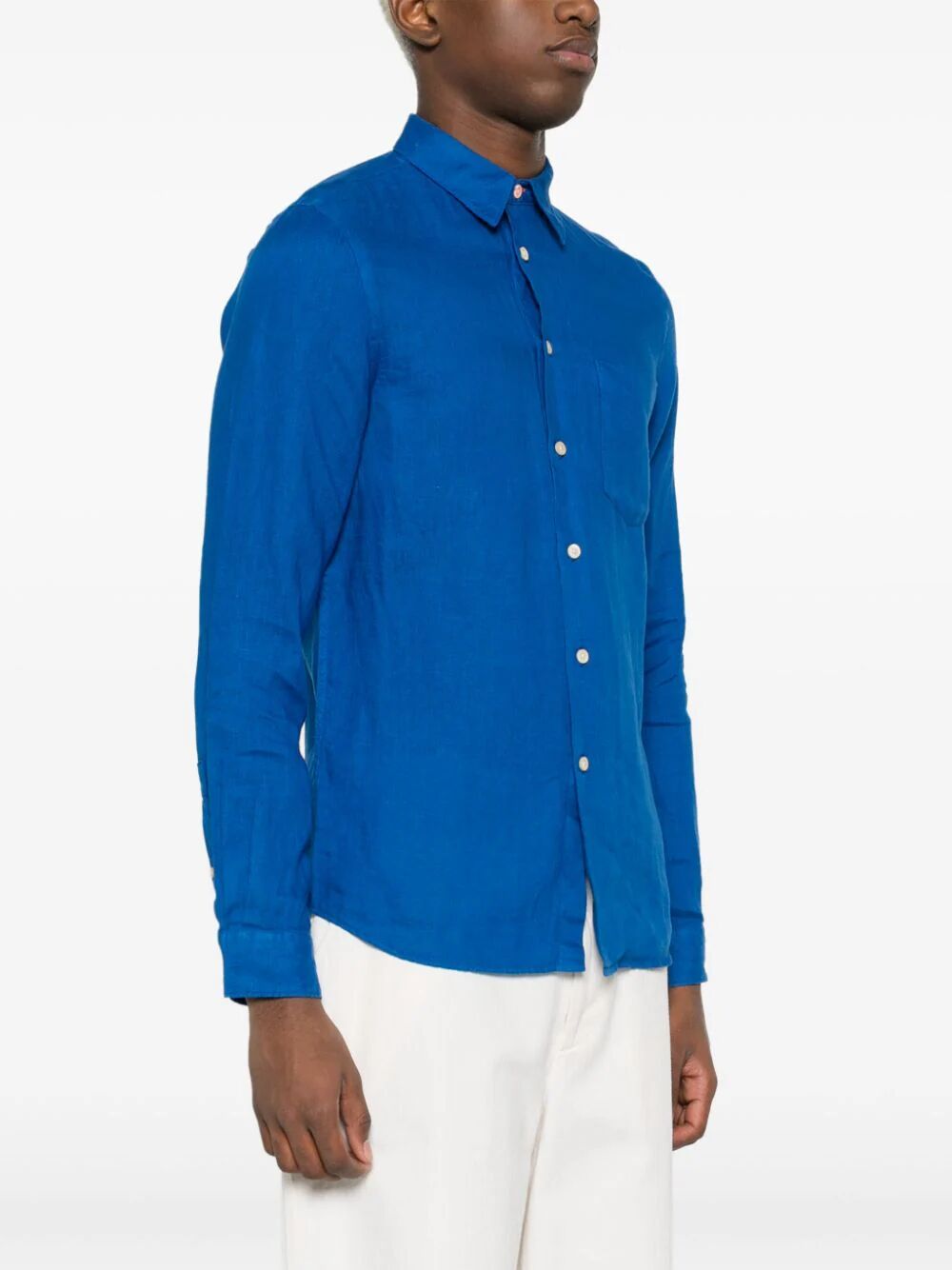 Shop Ps By Paul Smith Mens Ls Tailored Fit Shirt In Blue