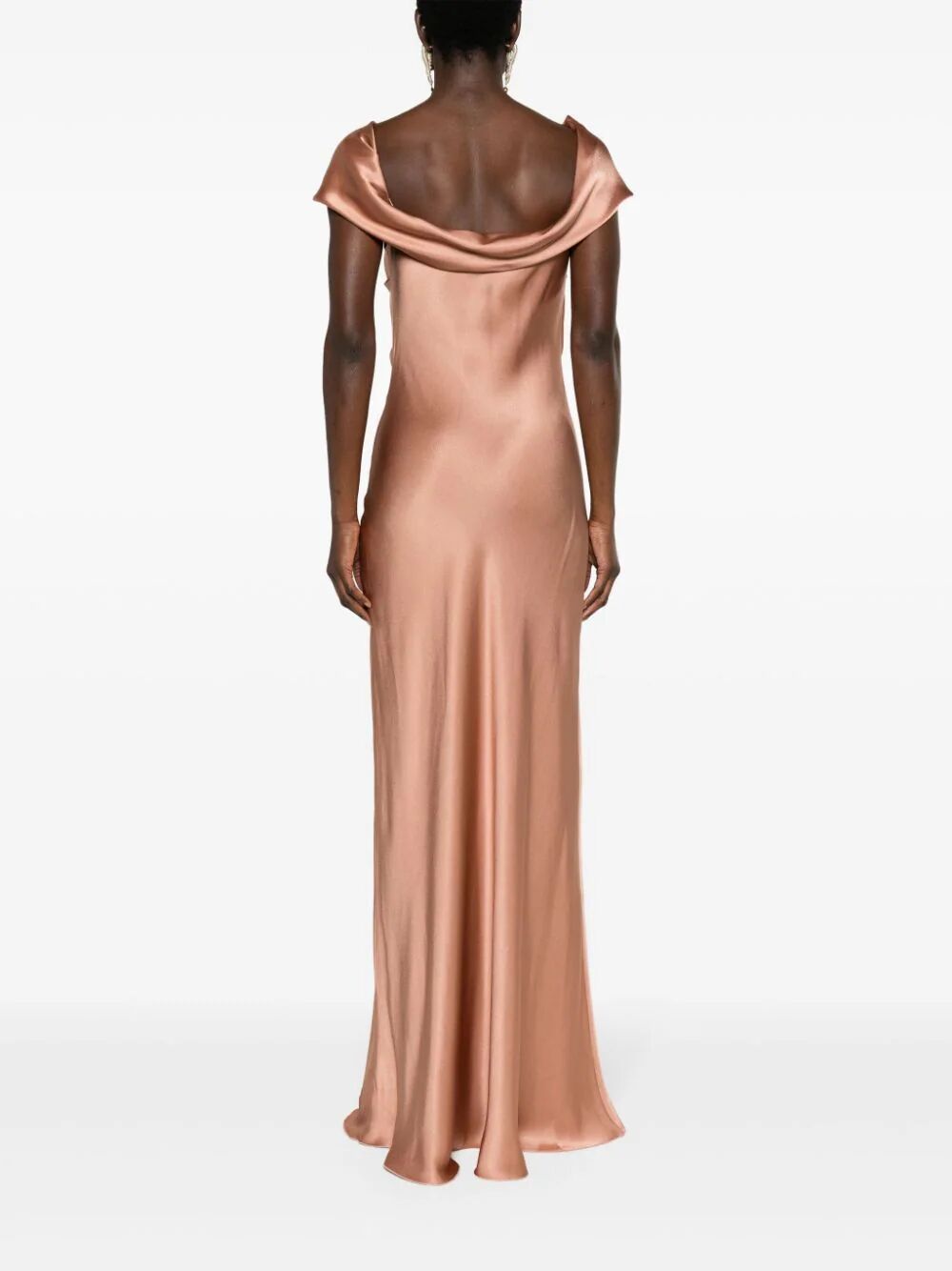 Shop Alberta Ferretti Slip Dress In Nude & Neutrals